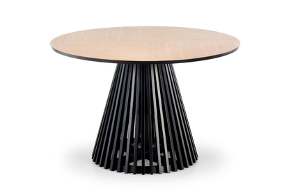 Okrúhly stôl MIYAKI 120 cm - prírodný dub / čierna