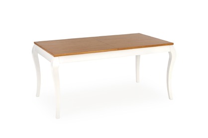 Rozkladací jedálenský stôl WINDSOR 160-240x90 cm - tmavý dub / biela