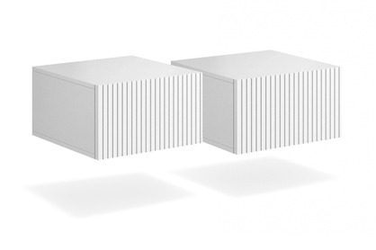 Súprava závesných nočných stolíkov Nicole 46 cm - biela