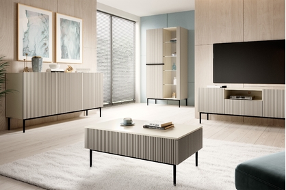 Komoda Nicole 150 cm - kašmír / černé nožky