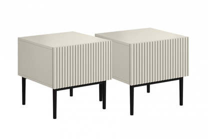 Sada nočných stolíkov Nicole 2 ks - kašmírová / čierna