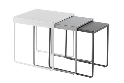 Konferenční stolek VICKY bílý/šedý (Komplet)