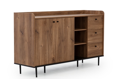 Dvoudveřová komoda Kastelio 150 cm s zásuvkami - brandy castello