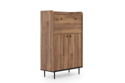 Moderní komoda Kastelio 90 cm dvoudveřová s barem - brandy castello