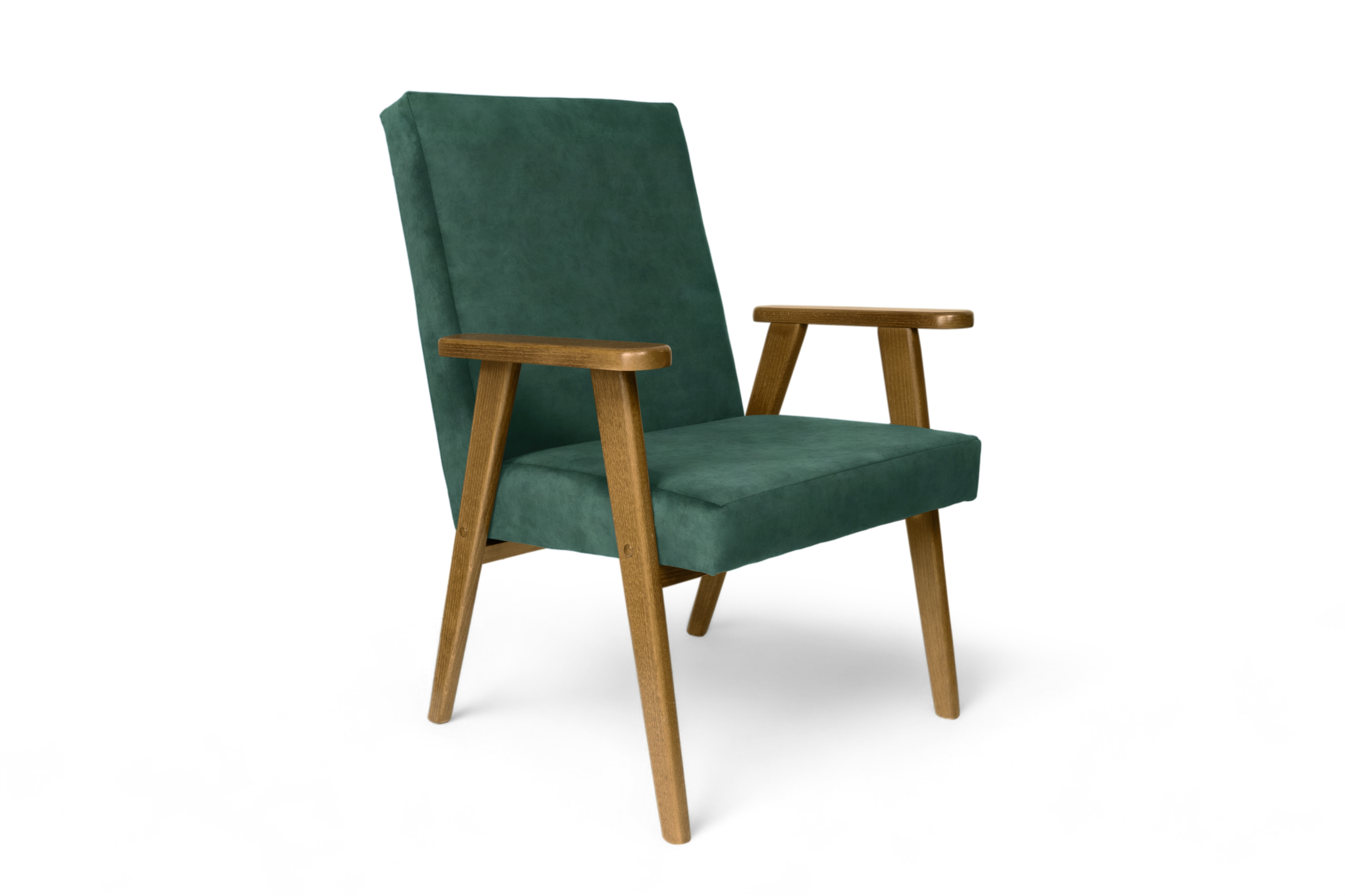 Křeslo klubové PRL - zelená welwet latwoczyszczacy Zetta 298 / tmavý rustikal   Křeslo klubové PRL - zelená welwet snadno čistitelný Zetta 298 / tmavý rustikal 