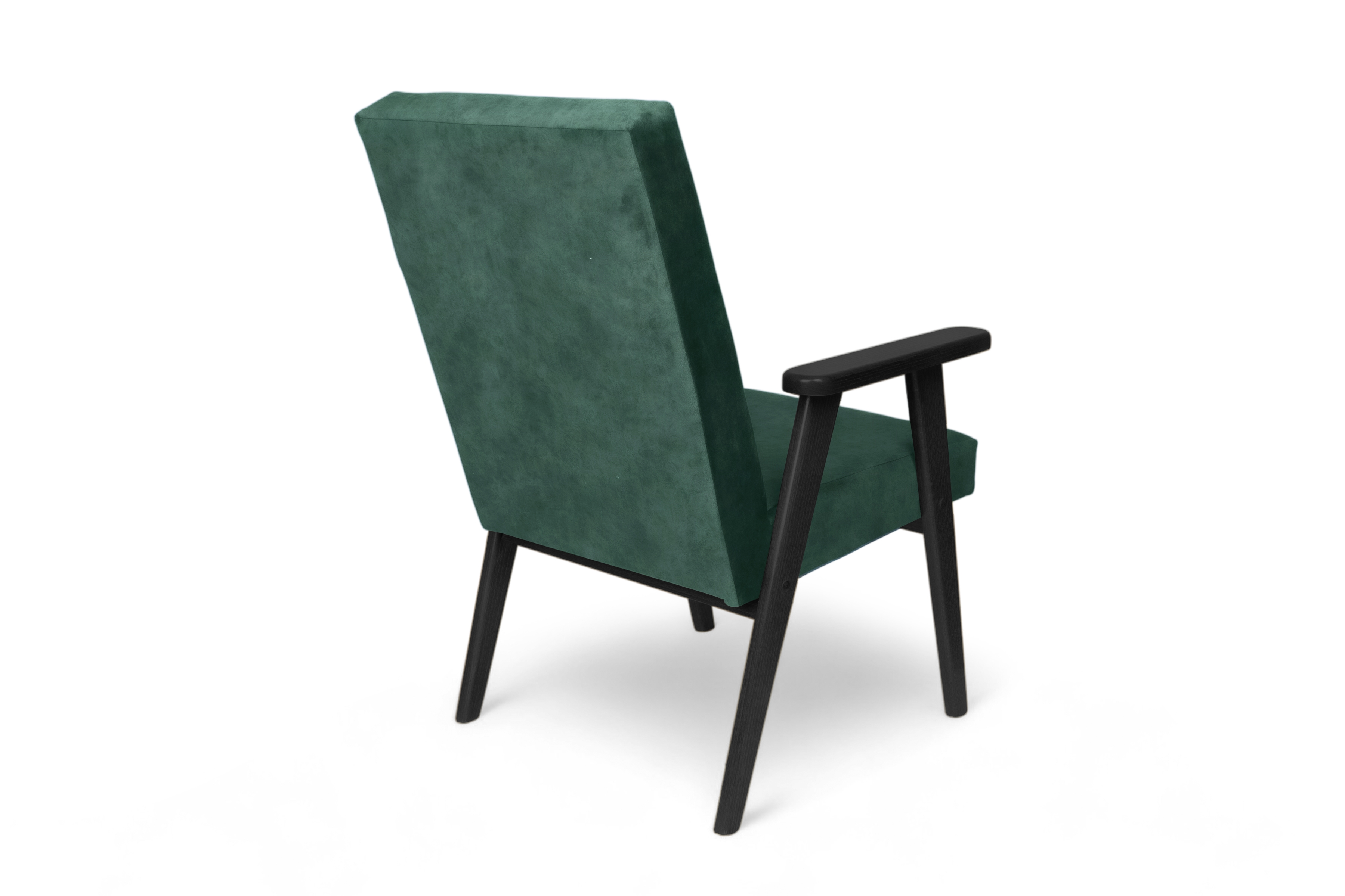 Klubové kreslo PRL - zelený zamat Zetta 298 s ľahkým čistením / čierne nožičky  Kreslo Klubový PRL - Zelený welwet ľahkočistiaci Zetta 298 / Čierny