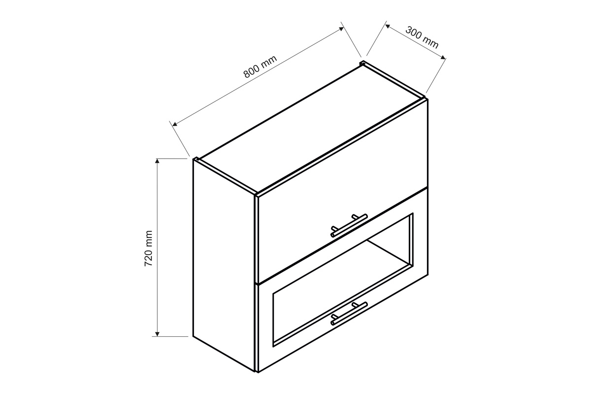 Irma W80 GRF/2 SD - Skříňka závěsná s výklopnými čely Skříňka kuchyňská Rozměry 