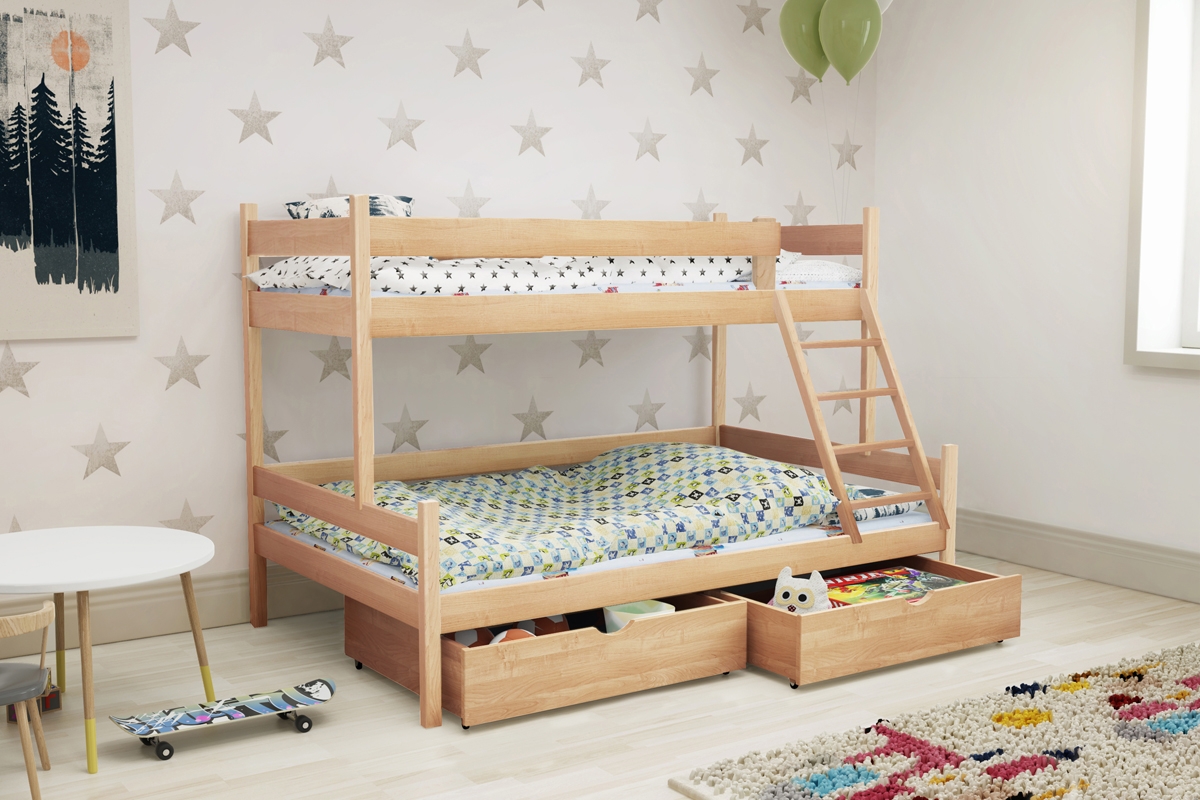 Drevená poschodová posteľ Poli 90x180 PPS 002 posteľ detská 