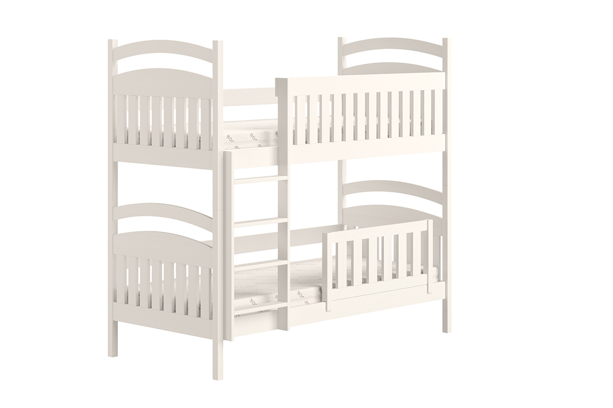 Posteľ poschodová drevená Amely - Farba Biely, rozmer 80x200 posteľ detská 