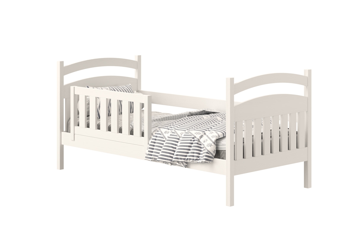 dřevěná dětská postel Amely - Barva Bílý, rozměr 70x140 postel dětské Bez zásuvek