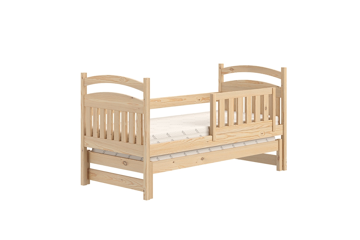 postel dětské přízemní výsuvná Amely - Barva Borovice, rozměr 90x180 postel dětské 