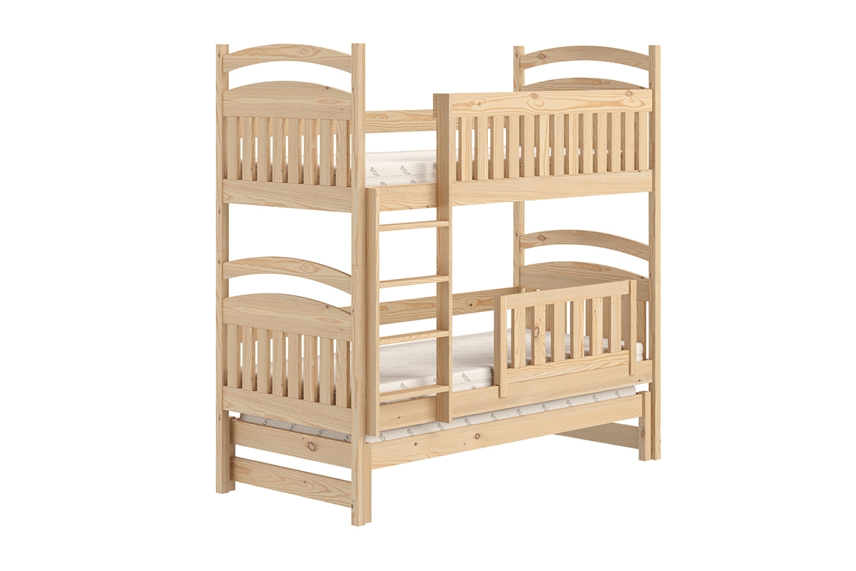 postel dětské patrová  výsuvná 3 os. Amely - Barva Borovice, rozměr 80x200 postel patrová  z bezpieczna drabinka 