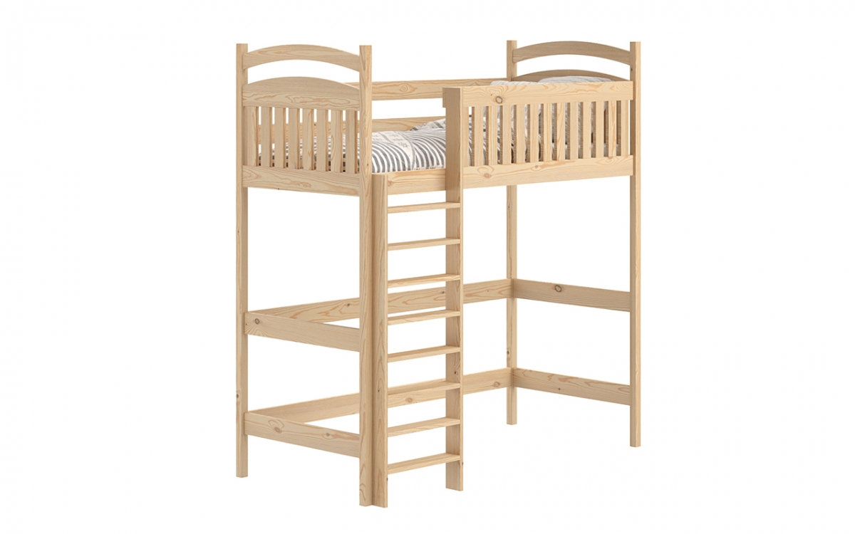 Dětská postel vyvýšená Amely ZP 006 - Barva Borovice, rozměr 70x140  vyvýšená postel dřevěná