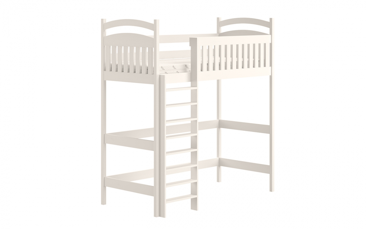 Dětská postel vyvýšená Amely ZP 006 - Barva Bílý, rozměr 80x180 Bílá vyvýšená postel 
