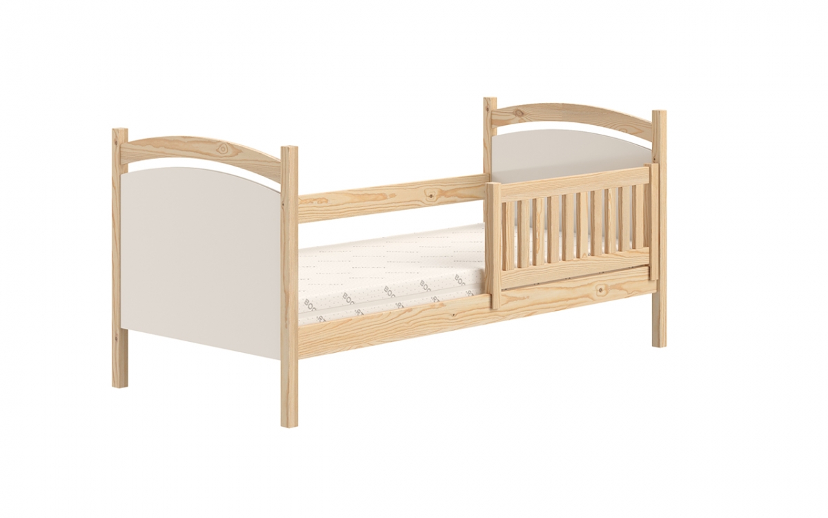 Detská posteľ s tabuľou Amely - Farba Borovica, rozmer 70x140 posteľ so zábradlím 