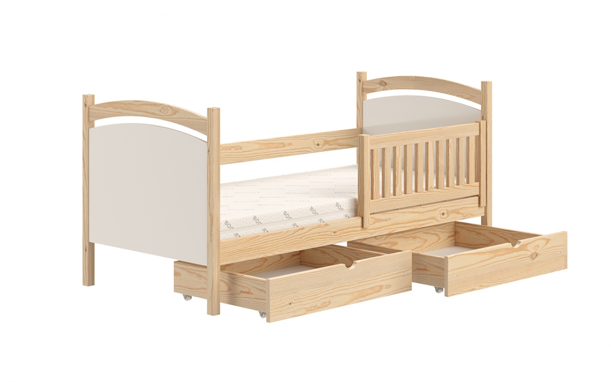Detská posteľ s tabuľou Amely - Farba Borovica, rozmer 70x140 posteľ sosnowe