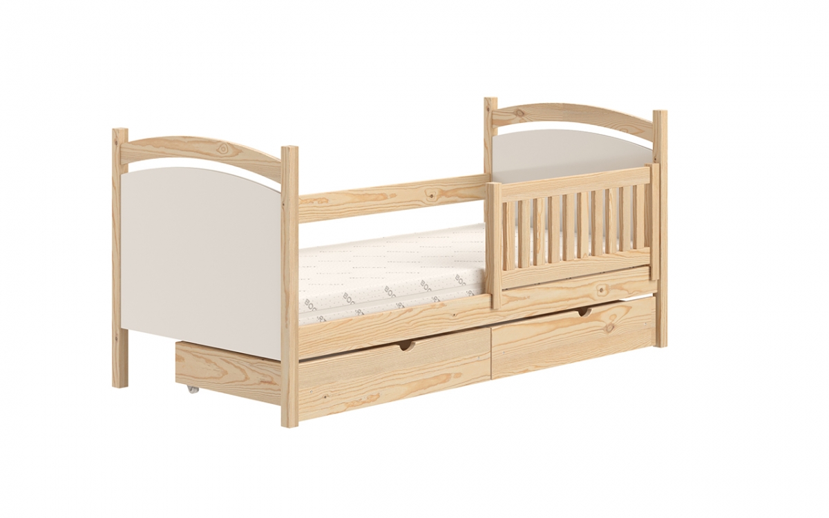 Detská posteľ s tabuľou Amely - Farba Borovica, rozmer 90x180 Detská posteľ so zásuvkami 