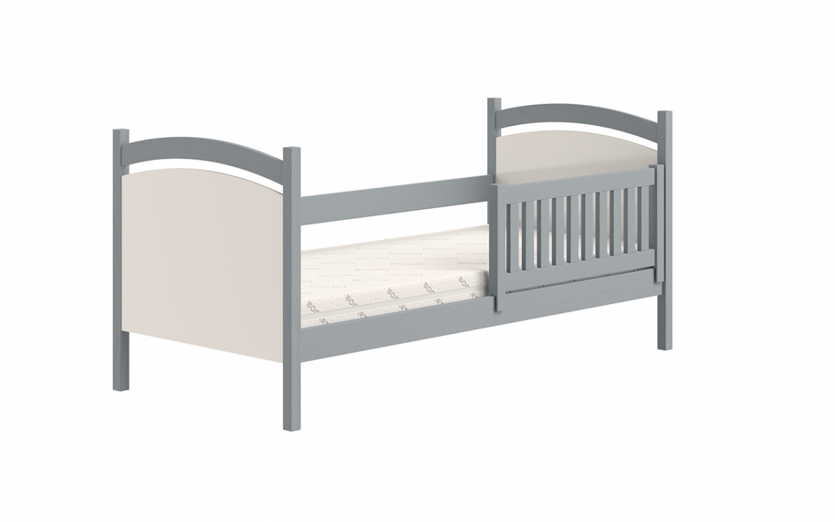 postel dětské s tabulí na suché mazání Amely - Barva šedý, rozměr 80x200 šedý postel z barierka ochronna 