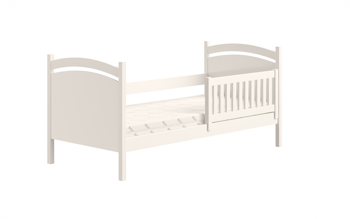 Amely gyerekágy, szárazon törölhető rajztáblával - fehér, Méret 80x190 biale postel z barierka 