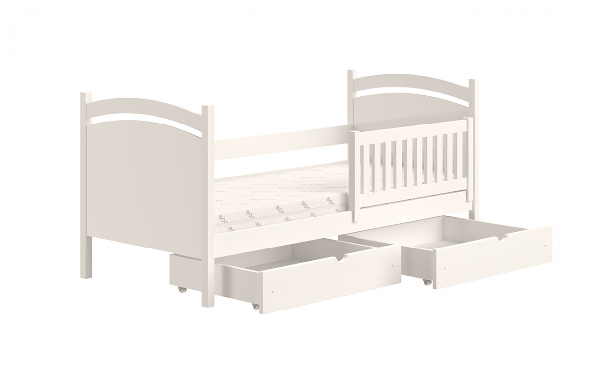 Detská posteľ s tabuľou Amely - Farba Biely, rozmer 90x180  posteľ drevená 