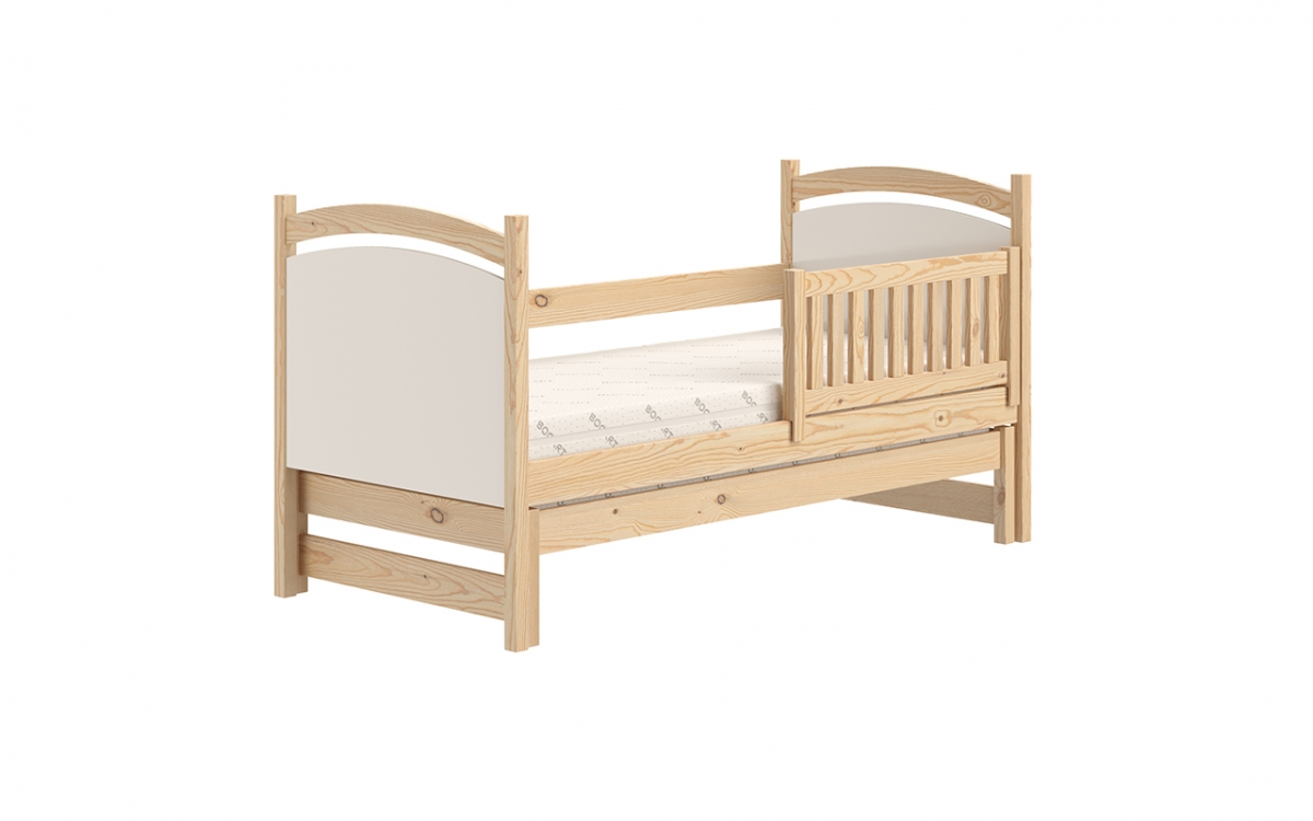 Amely egyszintes kihúzható ágy, szárazon törölhető rajztáblával - fenyőfa, Méret 80x160  postel dzieciece kilépés 