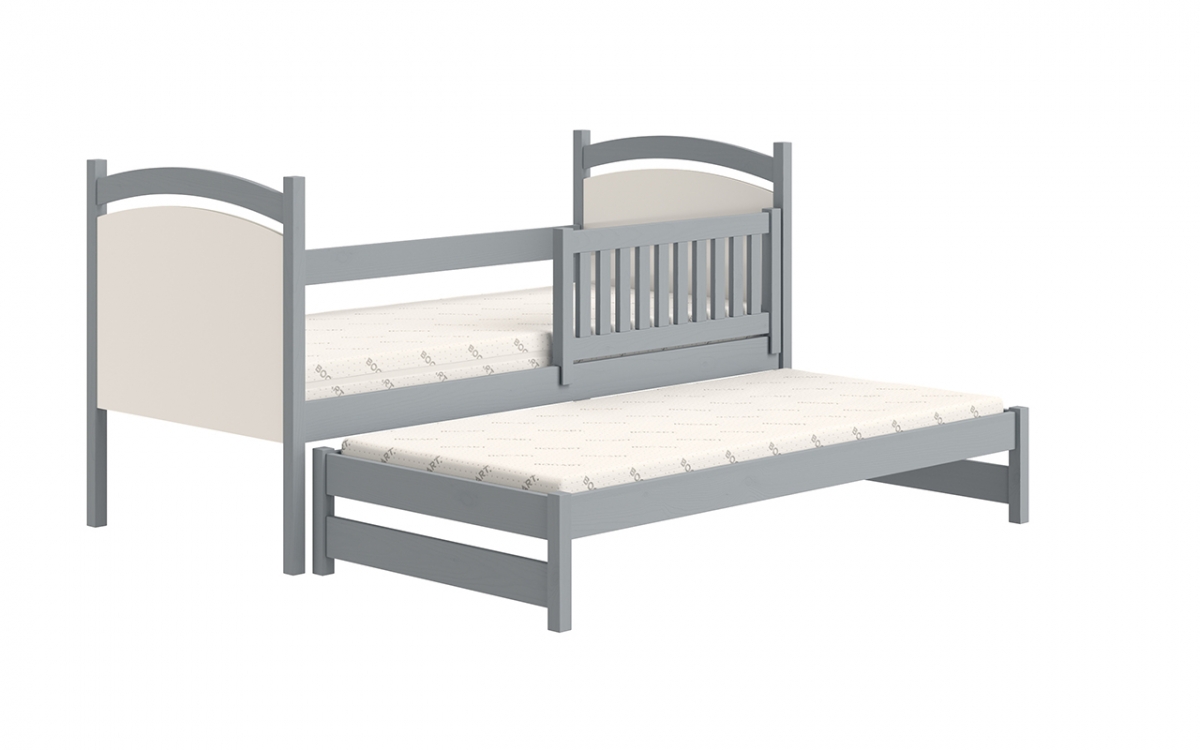 postel přízemní výsuvná s tabulí na suché mazání Amely - Barva šedý, rozměr 80x180 postel z wysuwem 