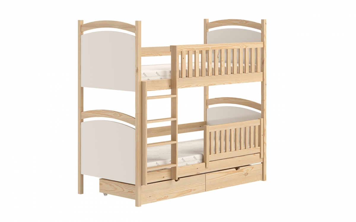 Amely emeletes ágy, szárazon törölhető rajztáblával - fenyőfa, Méret 80x200 postel z drabinka 
