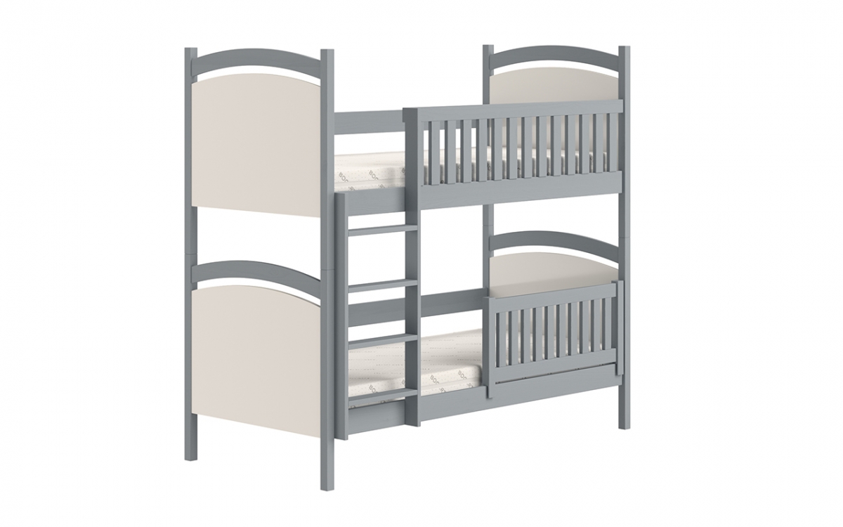 postel patrová  s tabulí na suché mazání Amely - Barva šedý, rozměr 90x180  postel z barierka 