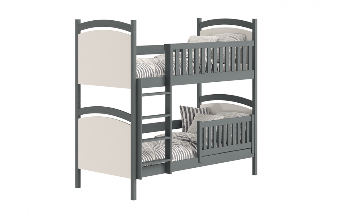 Amely emeletes ágy, szárazon törölhető rajztáblával - grafitszürke, Méret 80x190 postel dzieciece z drabinka 