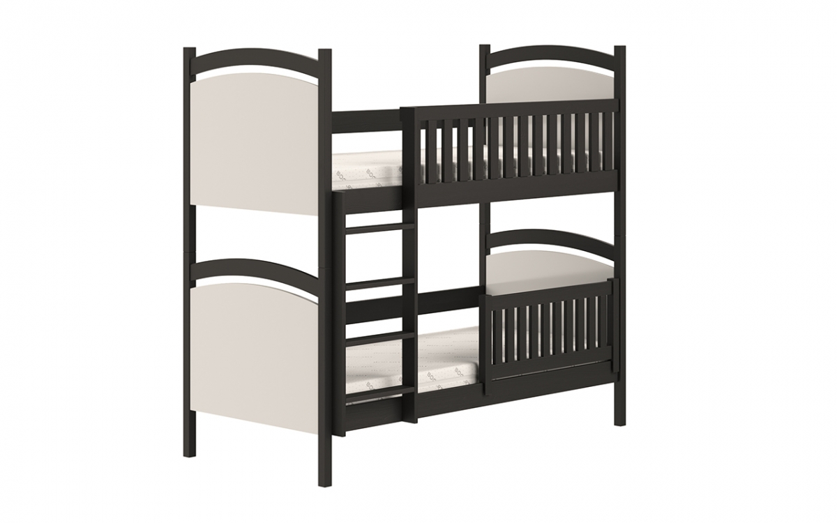 Posteľ poschodová s tabuľou Amely - Farba Čierny, rozmer 80x160  posteľ dwuosobowe, dzieciece  