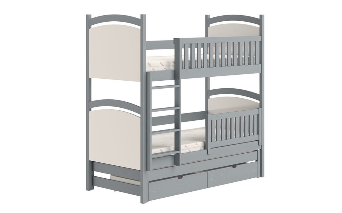 postel patrová  výsuvná s tabulí na suché mazání Amely - Barva šedý, 80x160  postel dětské z tablicami na markery 