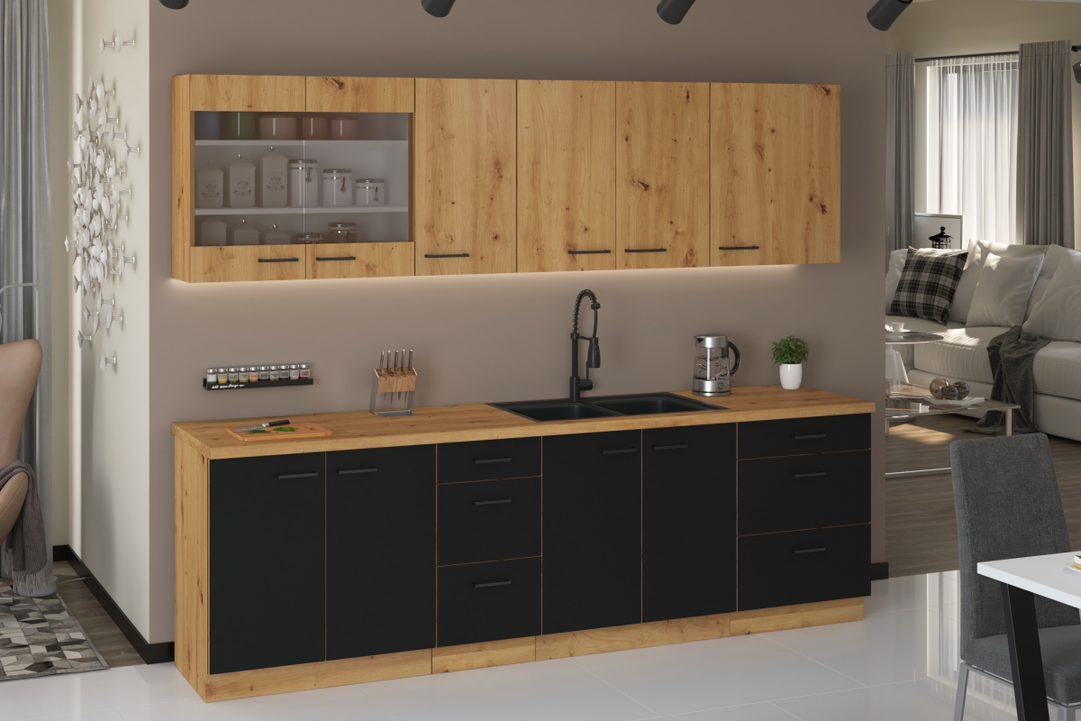 Emirel 30 D OTW BB - Skrinka dolná otvorená kolekcia nábytku kuchynského Emirel - vizualizácia 5