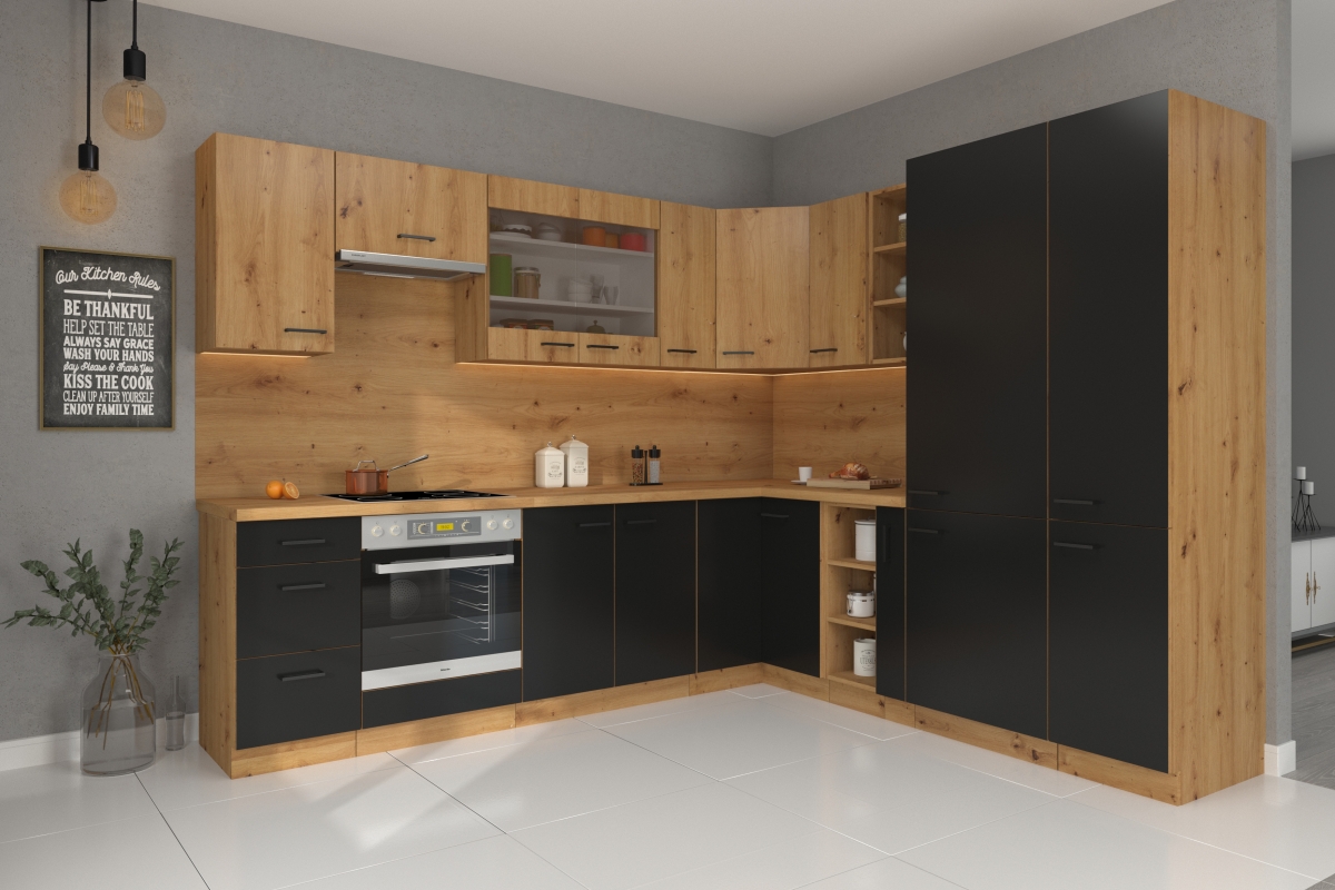 Emirel 105 DN 1F BB - Skrinka dolná rohová  kolekcia nábytku kuchynského Emirel - vizualizácia 1
