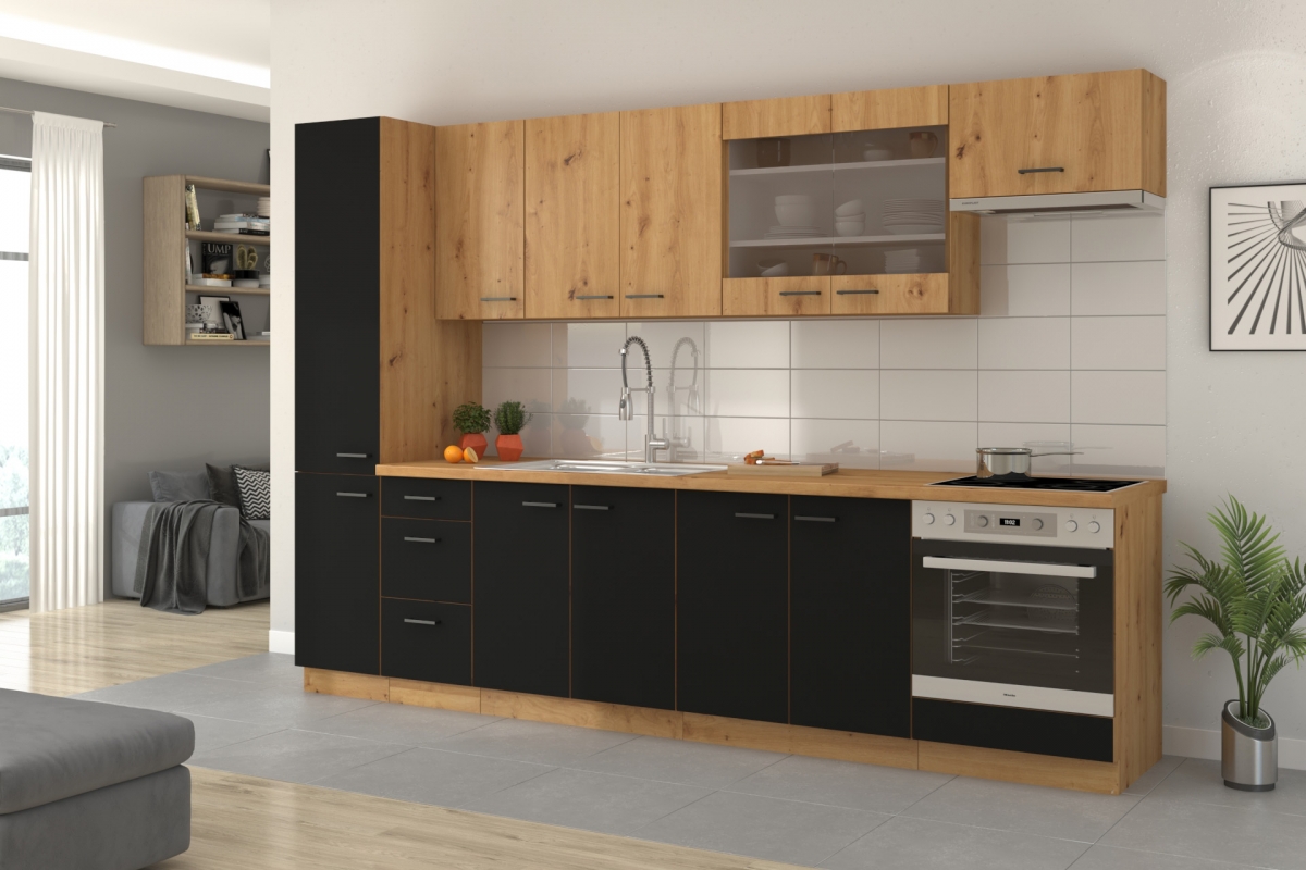 Emirel 40 D 3S BB - Skrinka dolná so zásuvkami  kolekcia nábytku kuchynského Emirel - vizualizácia 3