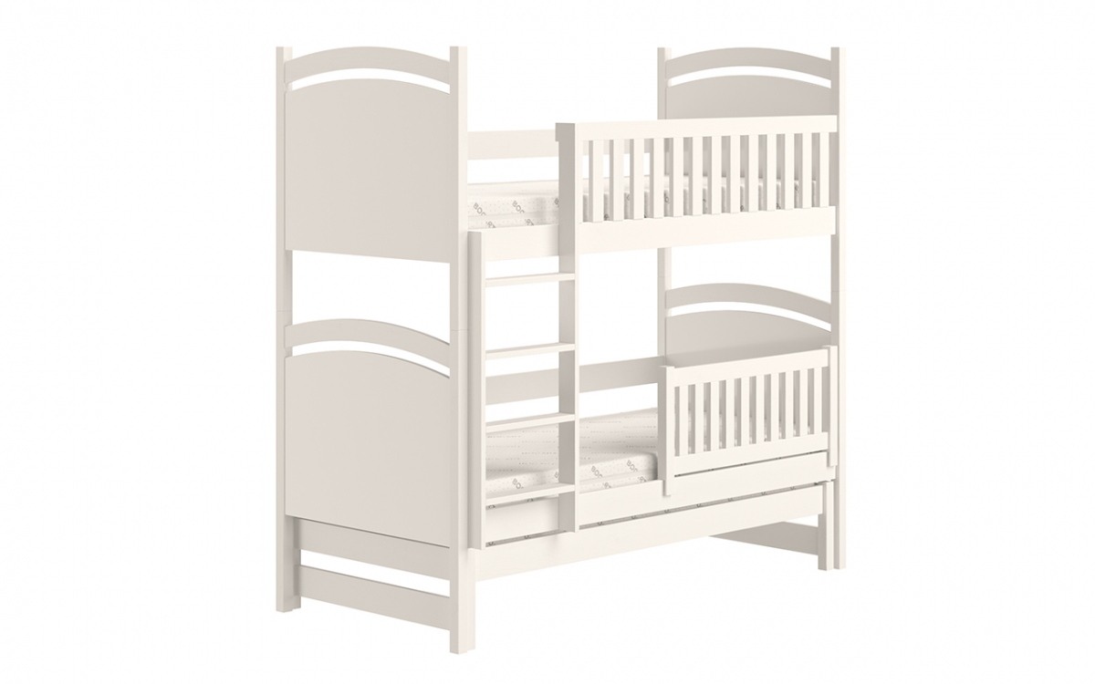 Amely kihúzható emeletes ágy, rajztáblával - fehér, 90x180 biale postel patrová  