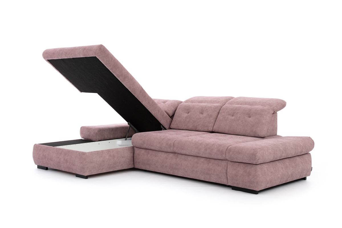 Canapea de colț cu funcție de dormit Majores Mini - Roz Zoya 3 Rohová sedací souprava Majore Mini Vnitřní úložný prostor