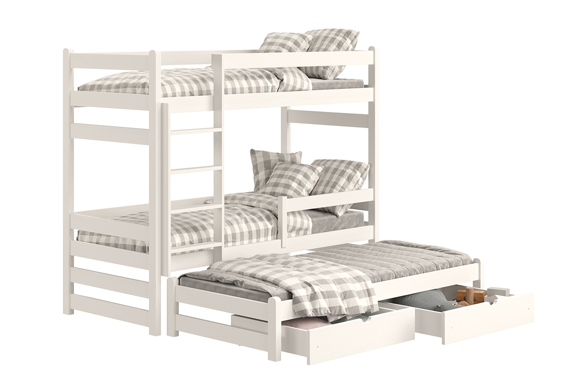 postel dětské patrová  výsuvná Alis PPV 018 - Bílý, 80x200 postel patrová  výsuvná Alis PPV 018 - Barva Bílý 