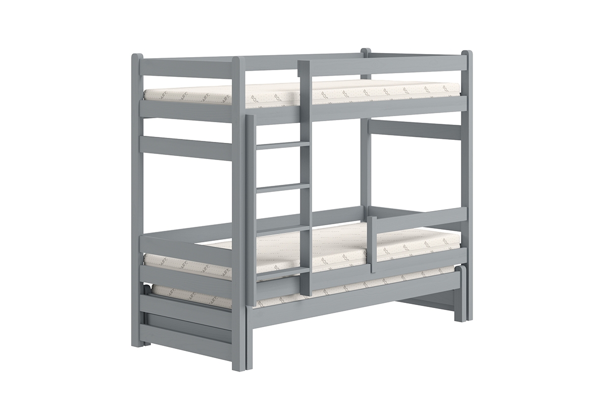 postel dětské patrová  výsuvná Alis PPV 018 - šedý, 80x190 postel patrová  výsuvná Alis PPV 018 - Barva šedý 