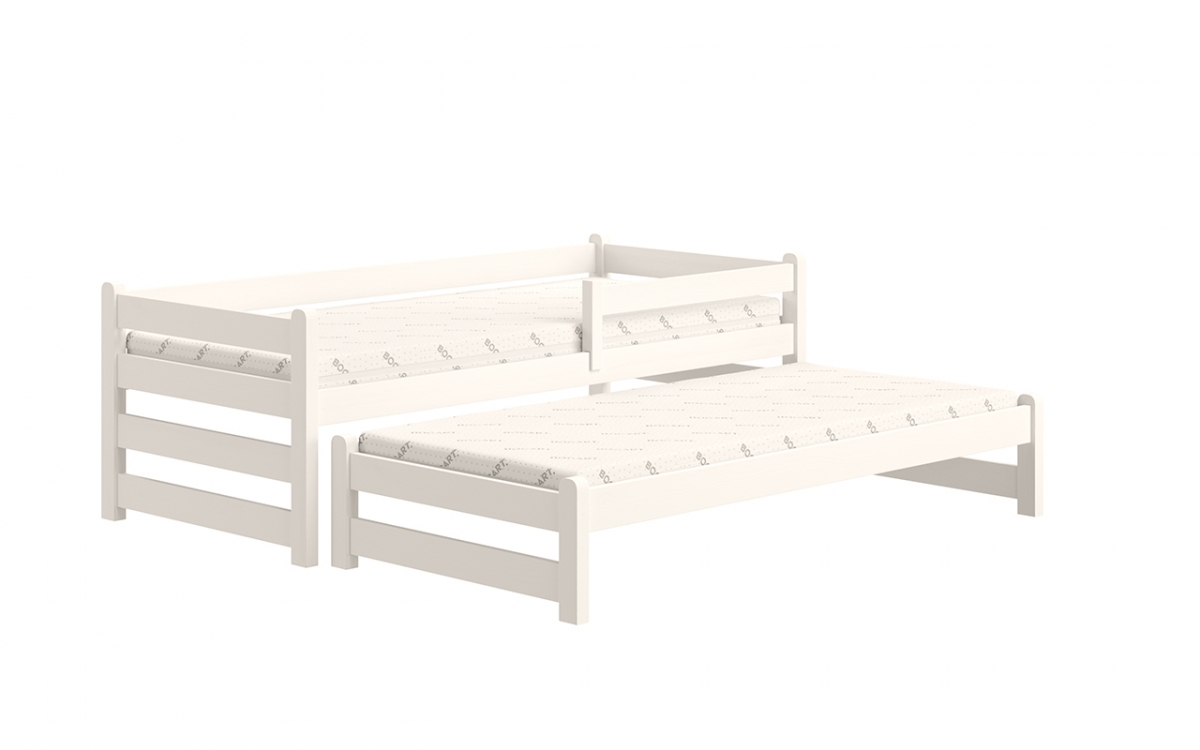 Detská posteľ Alis DPV 001 s prístelkou - 90x200 cm - biela Posteľ prízemná s výsuvným lôžkom Alis DPV 001 - Farba Biely