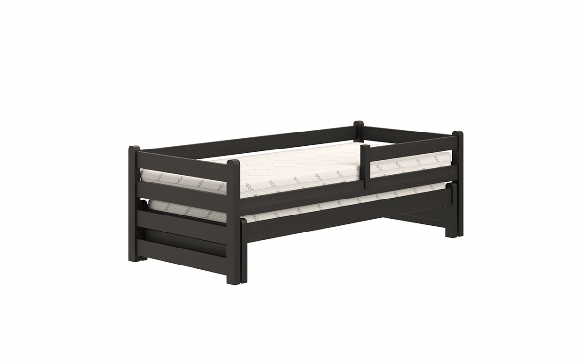 postel dětské přízemní výsuvná Alis DPV 001 - Černý, 90x200 postel přízemní výsuvná Alis DPV 001 - Barva Černý 