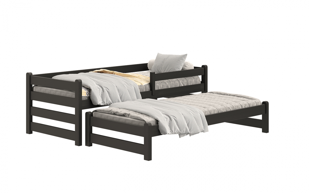 postel dětské přízemní výsuvná Alis DPV 001 - Černý, 90x200 postel přízemní výsuvná Alis DPV 001 - Barva Černý 