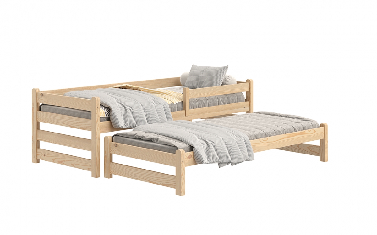 Detská posteľ prízemná s výsuvným lôžkom Alis DPV 001 - Borovica, 90x180 Posteľ prízemná s výsuvným lôžkom Alis DPV 001 - Farba Borovica 
