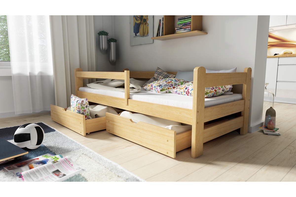 Detská posteľ prízemná Alis DP 018 - Borovica, 90x180 Detská posteľ prízemná Alis DP 018 - Farba Borovica 