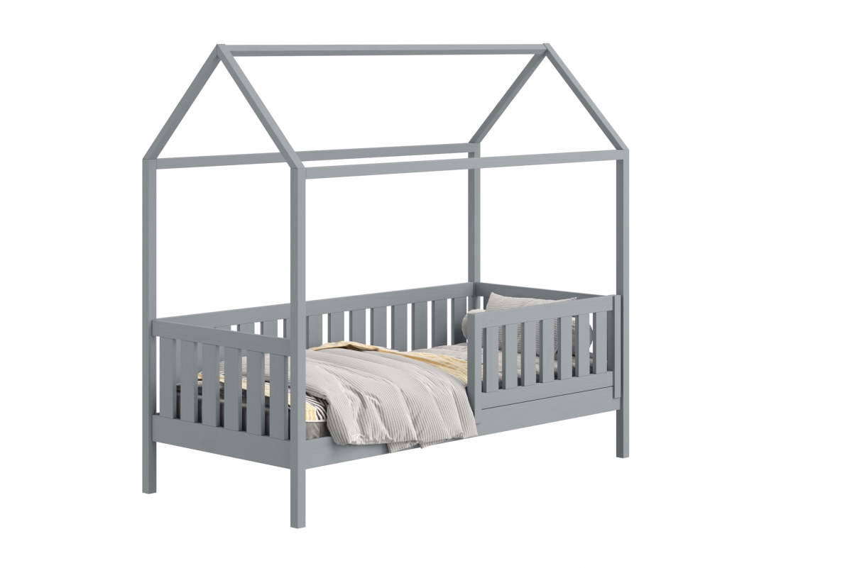 Detská posteľ domček prízemná so zásuvkami Nemos II - šedý, 90x190 Detská posteľ prízemná so zásuvkami Nemos II - Farba šedý 