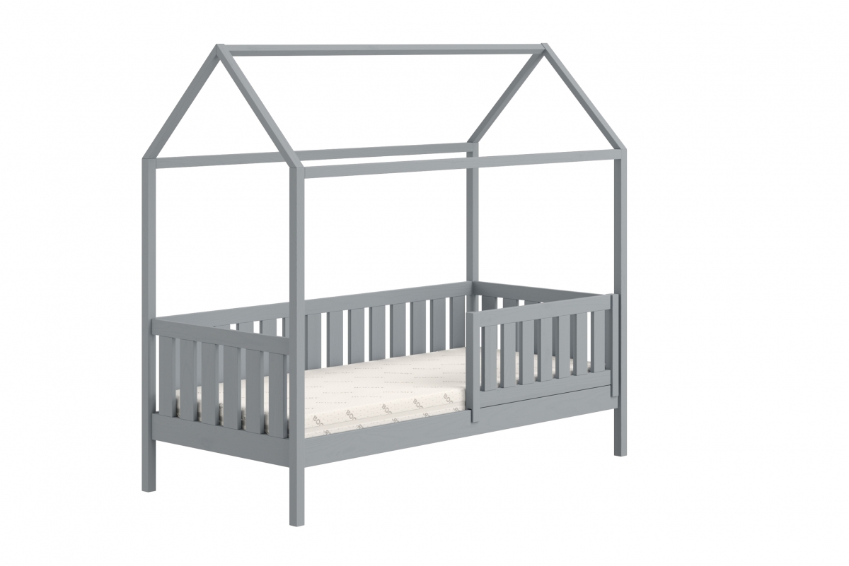 Detská posteľ domček prízemná so zásuvkami Nemos II - šedý, 90x190 Detská posteľ prízemná so zásuvkami Nemos II - Farba šedý 