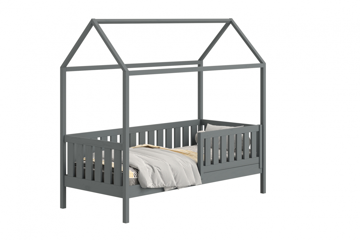 postel dětské domeček přízemní s zásuvkami Nemos II - grafit, 90x200 postel dětské přízemní s zásuvkami Nemos II - Barva Grafit 