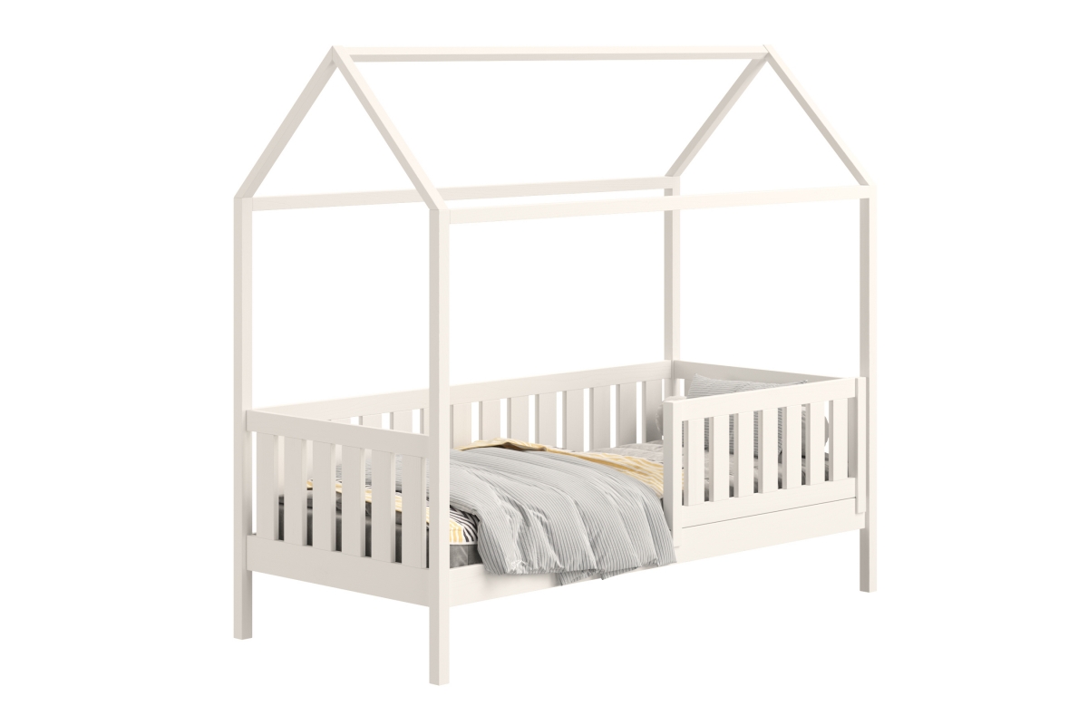 Dětská domečková postel Nemos 90x200 - bílá postel dětské přízemní Nemos - Barva Bílý 