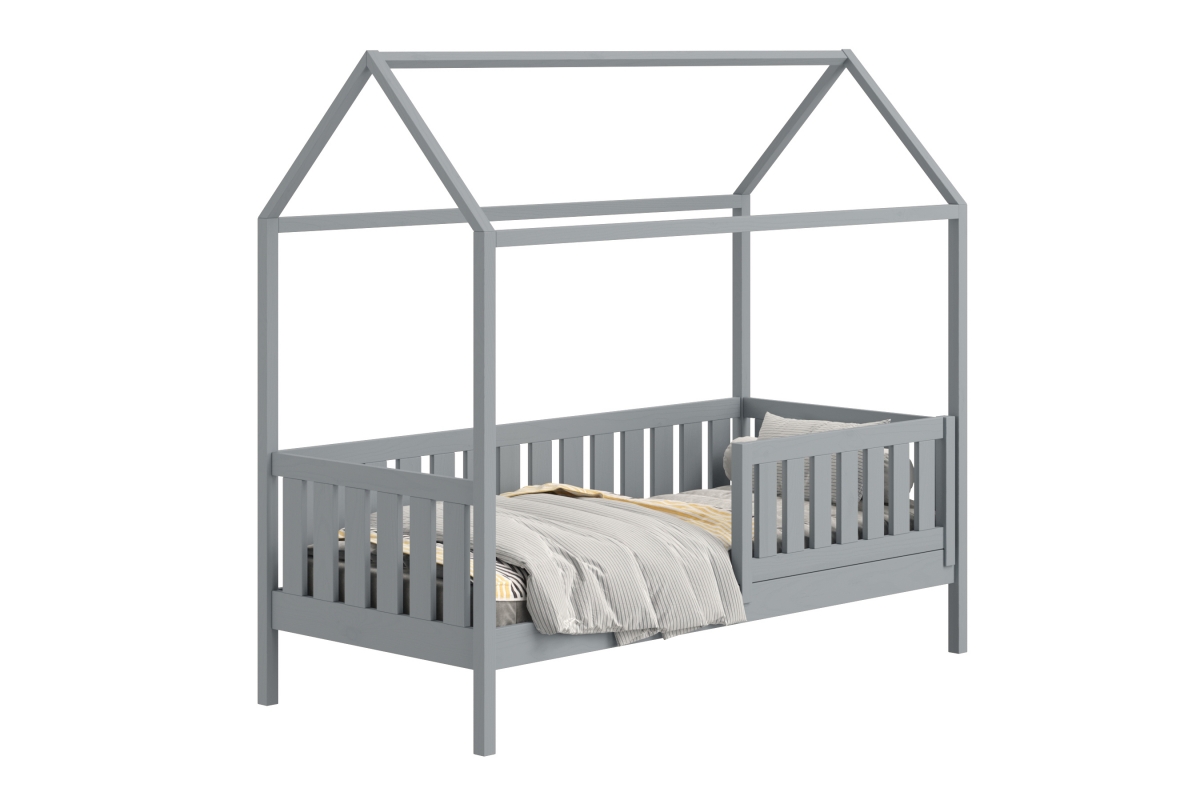 Detská posteľ domček prízemná Nemos - šedý, 80x160 Detská posteľ prízemná Nemos - Farba šedý 