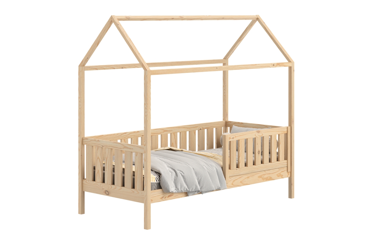 postel dětské domeček přízemní Nemos - Borovice, 90x190 postel dětské přízemní Nemos - Barva Borovice 