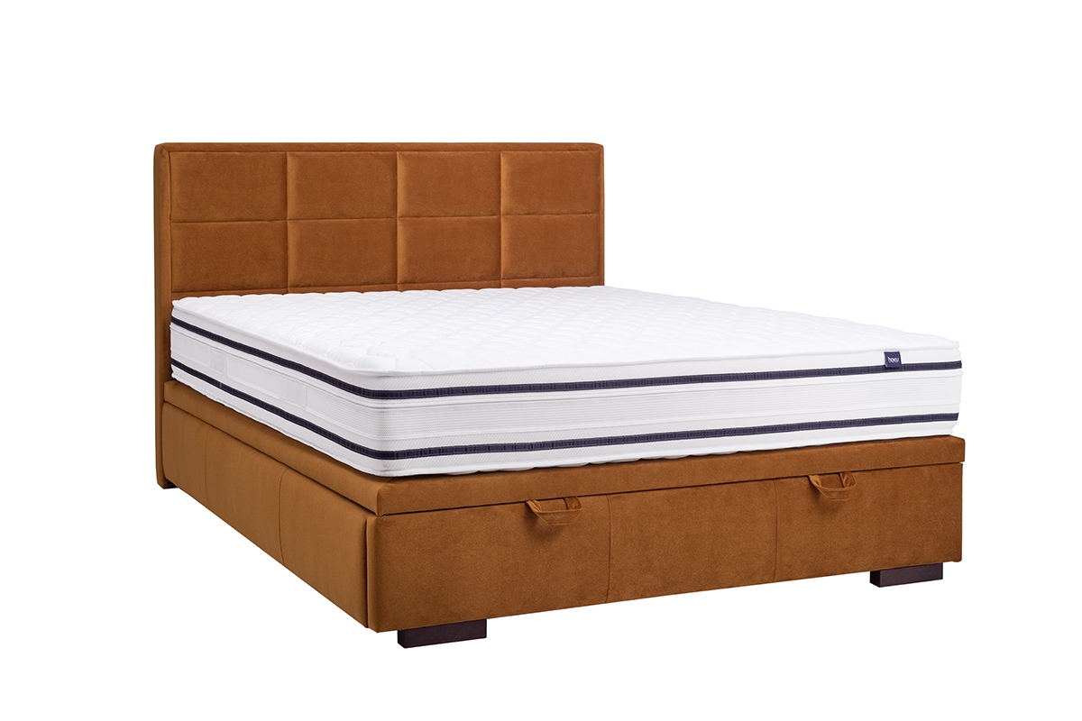 Posteľ do spálne s čalúneným roštom a úložným priestorom Menir - 160x200 posteľ čalouněné, do spálne  